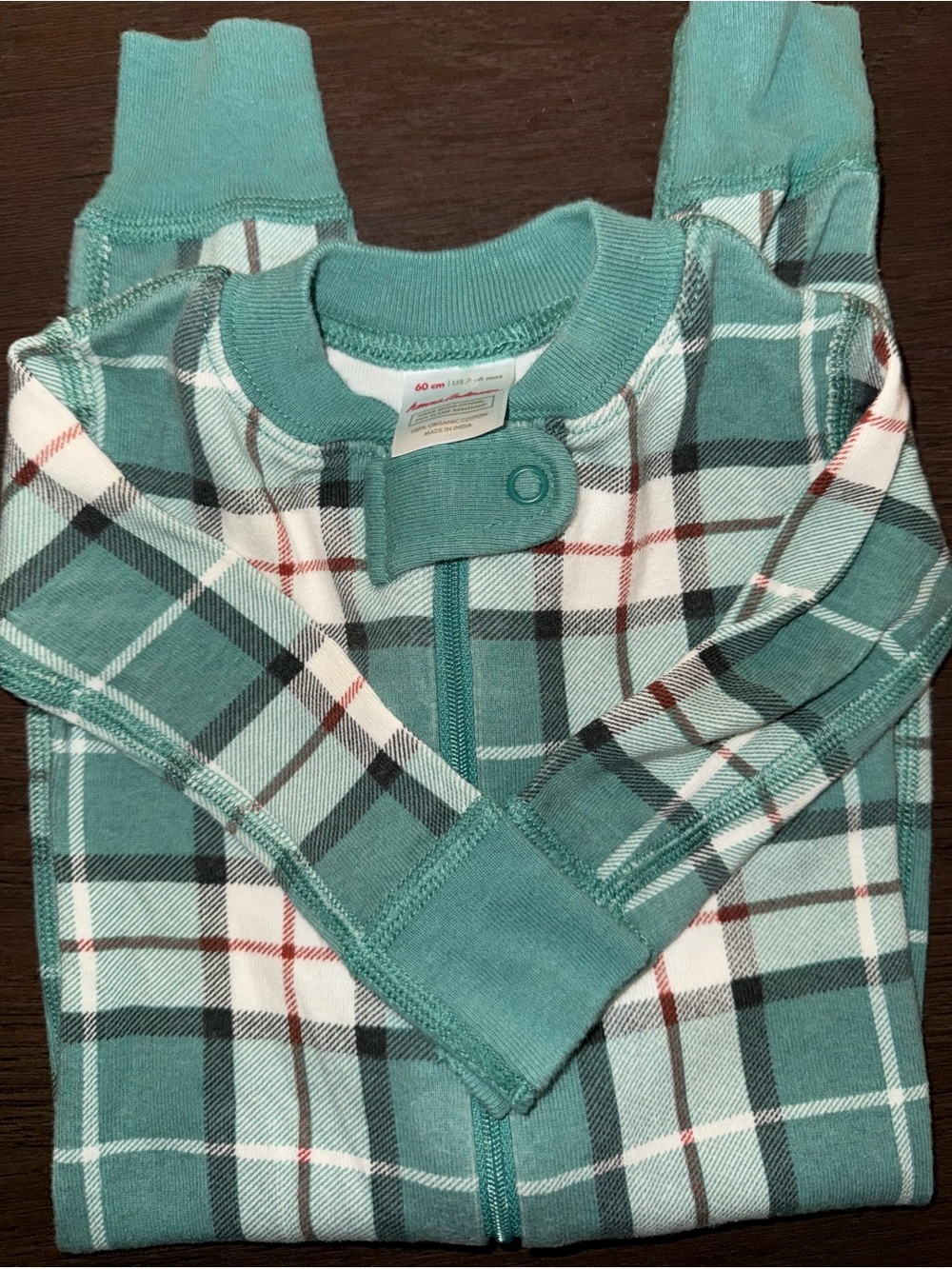 Hanna Andersson Teal Plaid Zip Sleep Sack